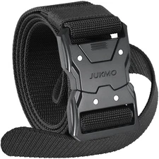 JUKMO Quick Release Tactical Belt, Military Work 1.5" Nylon Web Hiking Belt w...