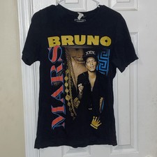 Bruno Mars 24k Magic World Tour Concert Date T-Shirt Tee Black Adult Medium