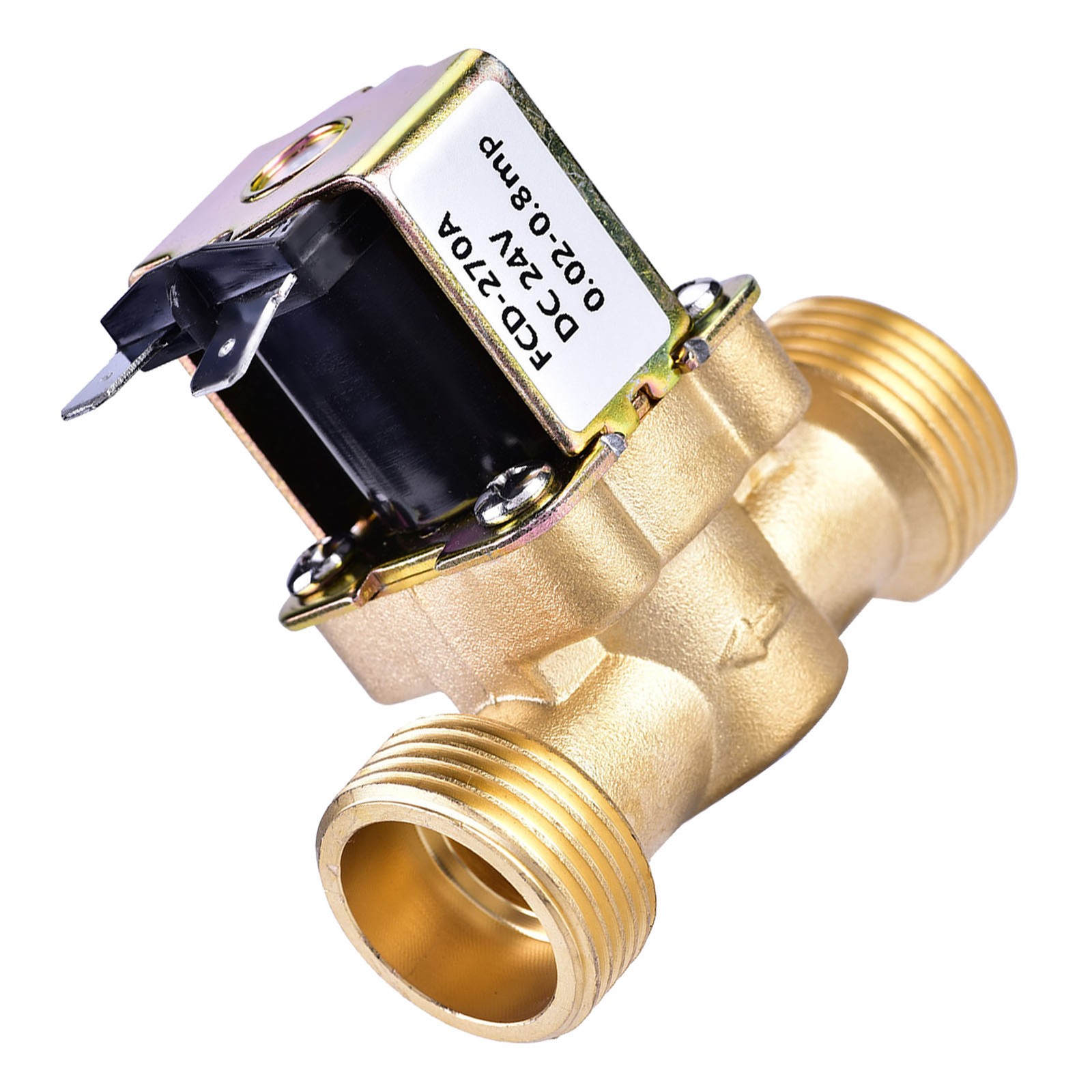 3/4 DC 24V NC Solenoid Valve For Water Control Brass Durable Construction