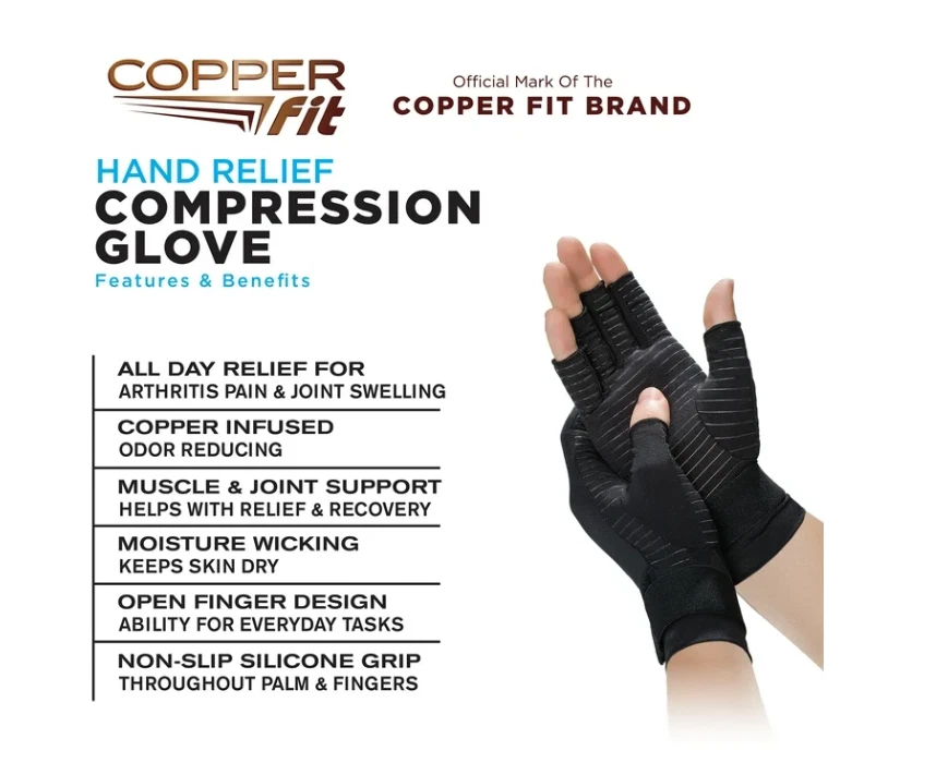 Copper Fit Copper Infused Compression Gloves- Small/Medium - Image 4 of 4