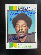 Jack Tatum  Autographed 1973 Topps Football ROOKIE Card #288 The Assassin. rookie card picture