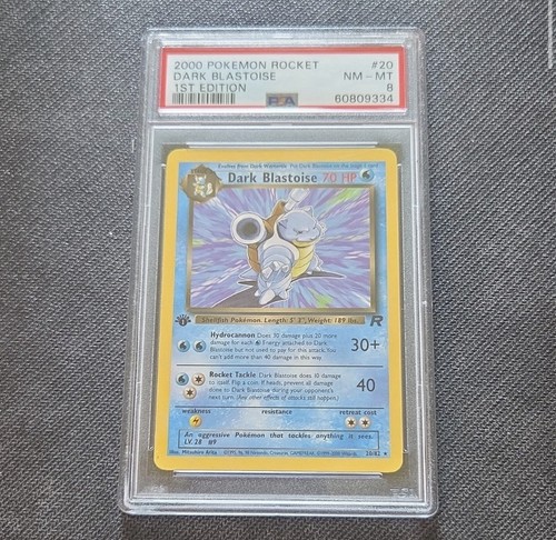Dark Blastoise (1st Edition) graded PSA 8 for sale on eBay