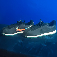 Nike Cortez Men's Low Top Lace-Up Athletic Sneakers Black/Multicolor/Green