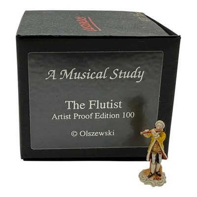 Olszewski Dollhouse Miniature A Musical Study The Flutist Figurine AP #12/100
