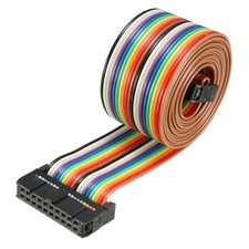 IDC Rainbow Wire Flat Ribbon Cable 20 Pins 118cm Length 2.54mm Pitch Type-B