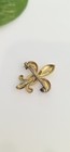 Gold Filled Vintage Antique Fleur De Lis Fob Watch Hanger Hanging Pin Brooch — photo 3