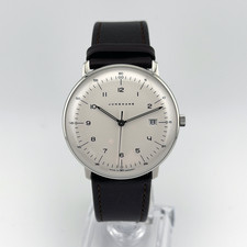 Junghans Max Bill quarzo 38 mm quadrante bianco Bauhaus 041/4461.02 nuovo con scatola 2025 set completo