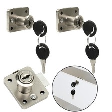 2pcs Alloy Old Style Double Door Drawer Lock for Office Furniture Cabinets