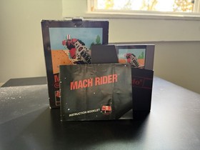 Nintendo NES Mach Rider Game Black Box With Manual Test Market Rare