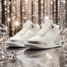 WOMEN'S  Jordan 3 Retro Sail/Cement Grey CK9246-100 Size US 5.5-11