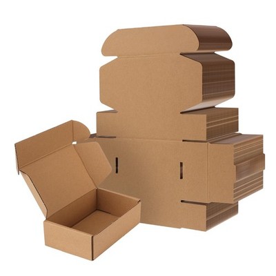 6x4x2 Small Boxes Set of 50, Brown Corrugated Cardboard for Packing, Mailing,...