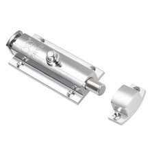 4-inch Zinc Alloy Door Latch Spring Sliding Lock Barrel Bolt Nickel Plated