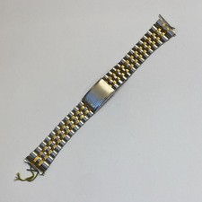 Vintage Genuine Seiko 20 mm Stainless Steel Two-tone Wrist Watch Band NOS