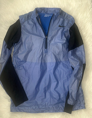Nike Dri-FIT Men s Blue/Black 1/4 Zip Windbreaker Jacket Size L