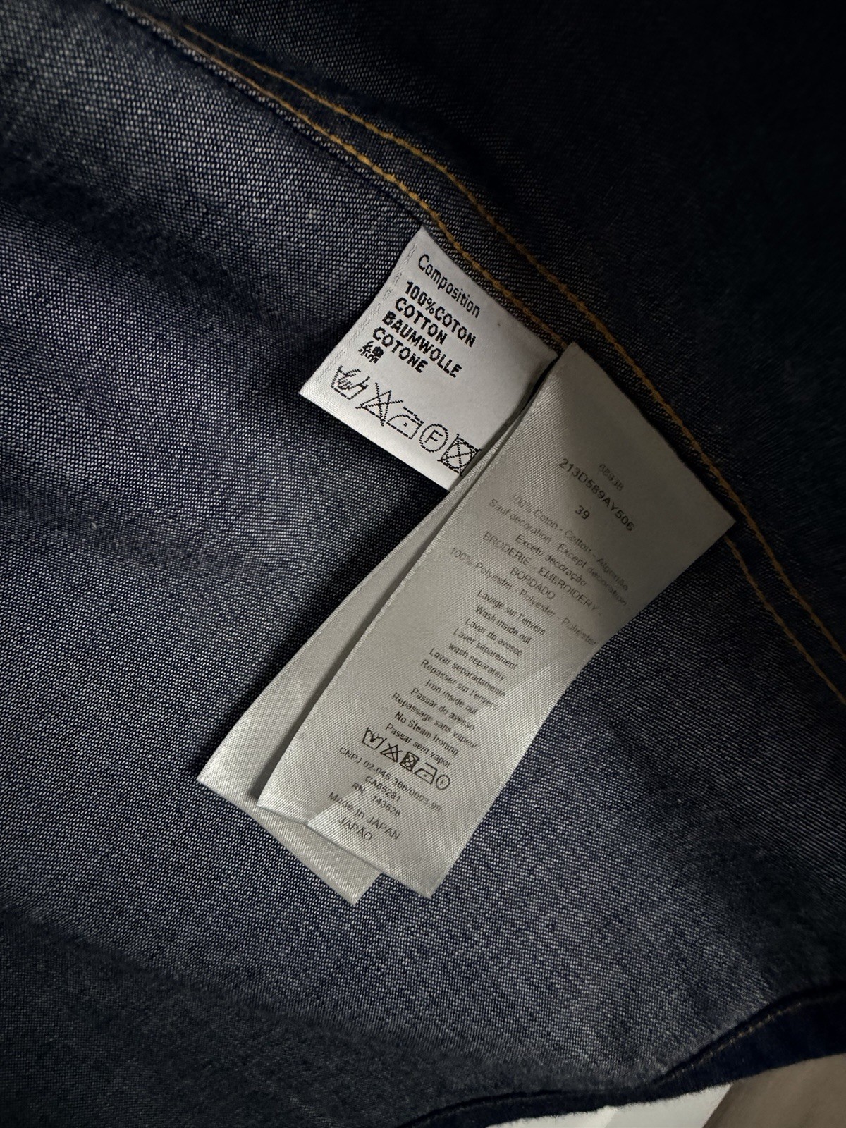 Authentic Christian Dior Homme Button Down Denim Shirt image 3