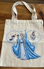 Disney Frozen Elsa Olaf Bruni Castle Reusable Canvas Tote Bag New