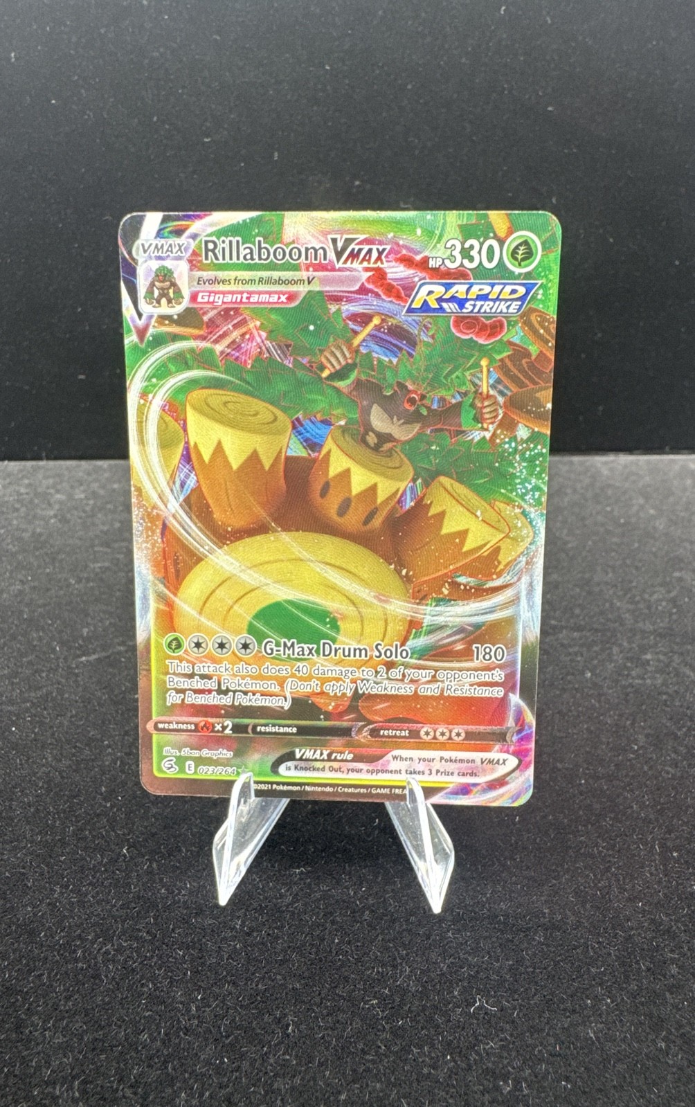 Rillaboom VMAX 023/264 Swsh08: Fusion Strike Holo