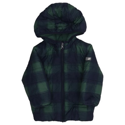 IDo, Winterjacke, Unisex (Kinder), Größe: 80, Blau/Grün, Karo #yBi