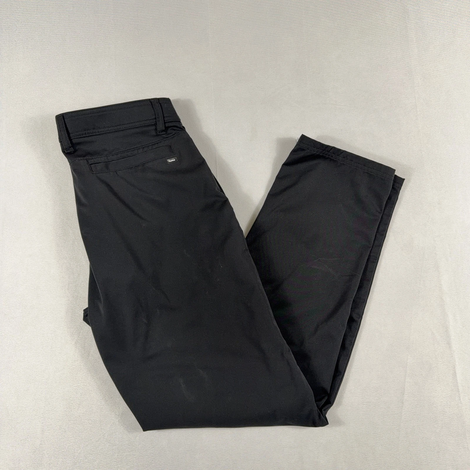 Hurley Jet Set Tech Pant Mens Black Performance Stretch Trousers 34x32