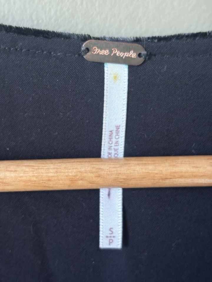 Free People S Velvet Jumpsuit Black Boho Witchy Goth Holiday Versatile - Image 4 of 4