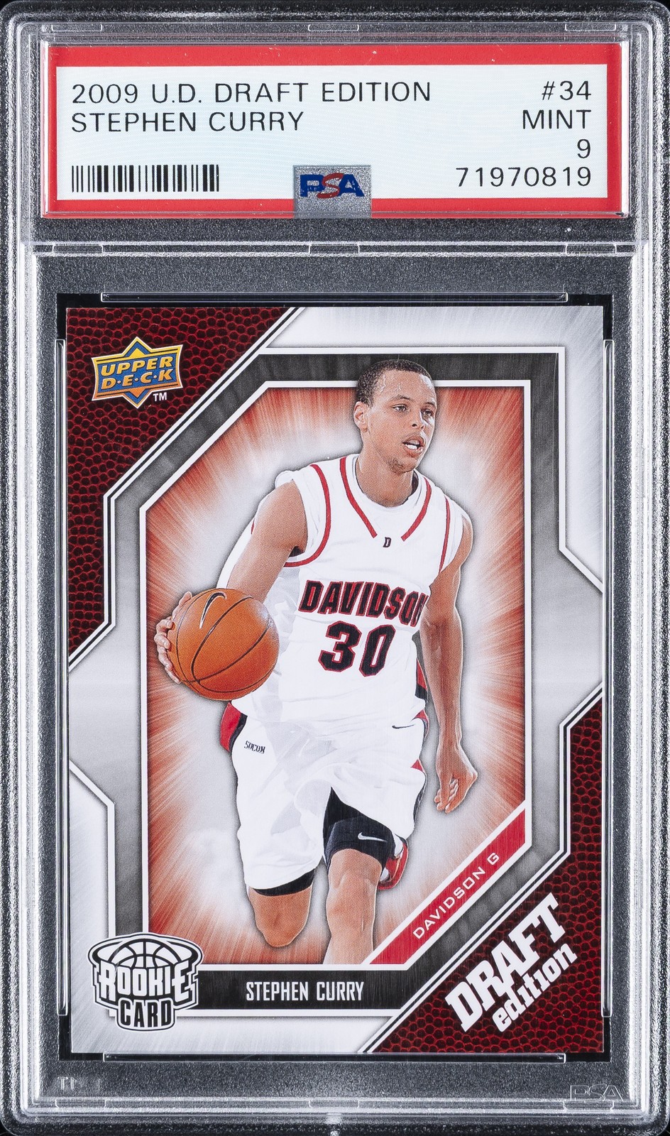 2009 UD DRAFT ED #34 STEPHEN CURRY PSA 9