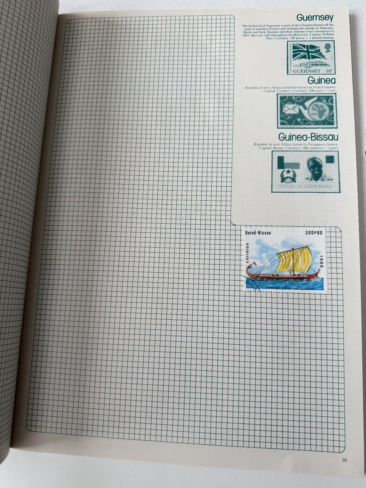 VTG 1979 Stanley Gibbons Post Box Stamp Album Paperback with Some Stamps, Look,