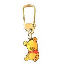 Vintage Disney Baby Winnie The Pooh Zipper Pull Purse Bag Charm Signed Bear