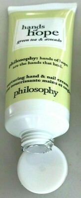 Philosophy Hands of Hope Green Tea & Avocado Hand & Nail Cream 30ml New