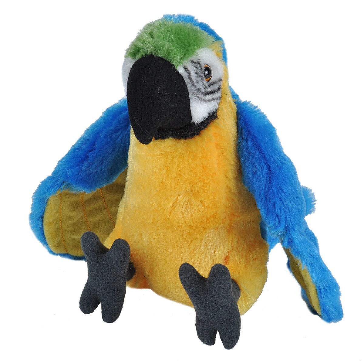BLUE GOLD PARROT SOFT TEDDY BEAR TOY WILD REPUBLIC CUDDLEKINS 12"" MACAW CUDDLY