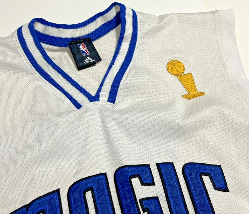 Camiseta deportiva cosida DWIGHT HOWARD 12 Orlando Magic para hombre Finales de la NBA Trofeo Dorado 56 Adidas Foto 3 de 4