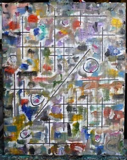 WOULDN'T IT BE NICE abstract NEW 8x10 art oil painting canvas $ signed CROWELL