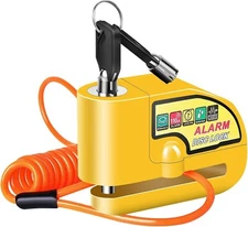 Motorcycle Bicycle Anti-theft Wheel Disc Brake Lock Security Alarm Waterproof