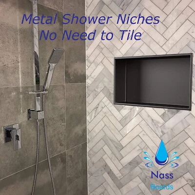 Shower Niche, Shower Niche Stainless Steel, Easy install, No Tiling required