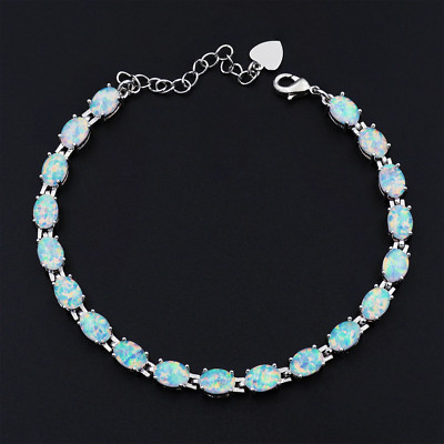 Gold Schwarz Opal Armband, Unikat Opal Tennis Armband, Silber Oktober Geburtsstein