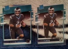 2020 NFL Chronicles Jalen Hurts Donruss Clear Rated Rookie set #RR-JA