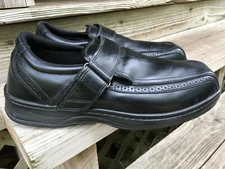 Orthofeet 585 Linclon Center Men's Casual Shoe size 14 wide black leather