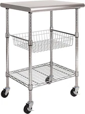 Cart for Utility Table Work Seville Classics Commercial Res Station, Island Prep