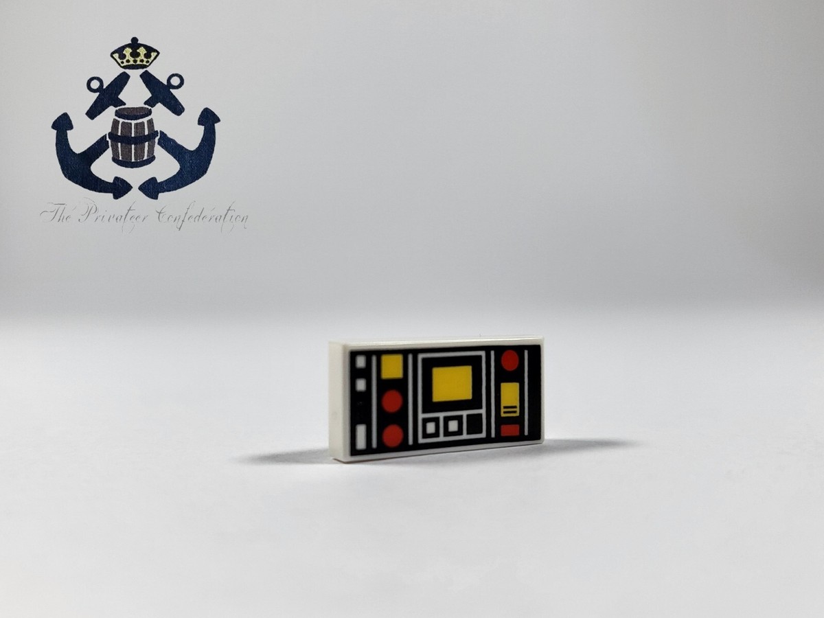 LEGO Classic Space White Tile 1 x 2 Control Panel 3069bpb0785