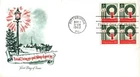 USA FDC - 1962 - $0.04 Christmas Scott # 1205 Artmaster Block