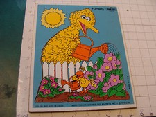 Vintage Frame WOODEN Puzzle: PLAYSKOOL sesame street BIG BIRD 1979 complete