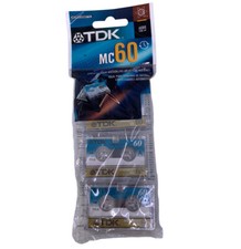 TDK MC60 Microcassette Tapes 3 Pack Blank NEW/SEALED