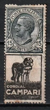 Italia-Regno 1924-25 Pubblicitari Campari c.15 grigio nero Sassone 3