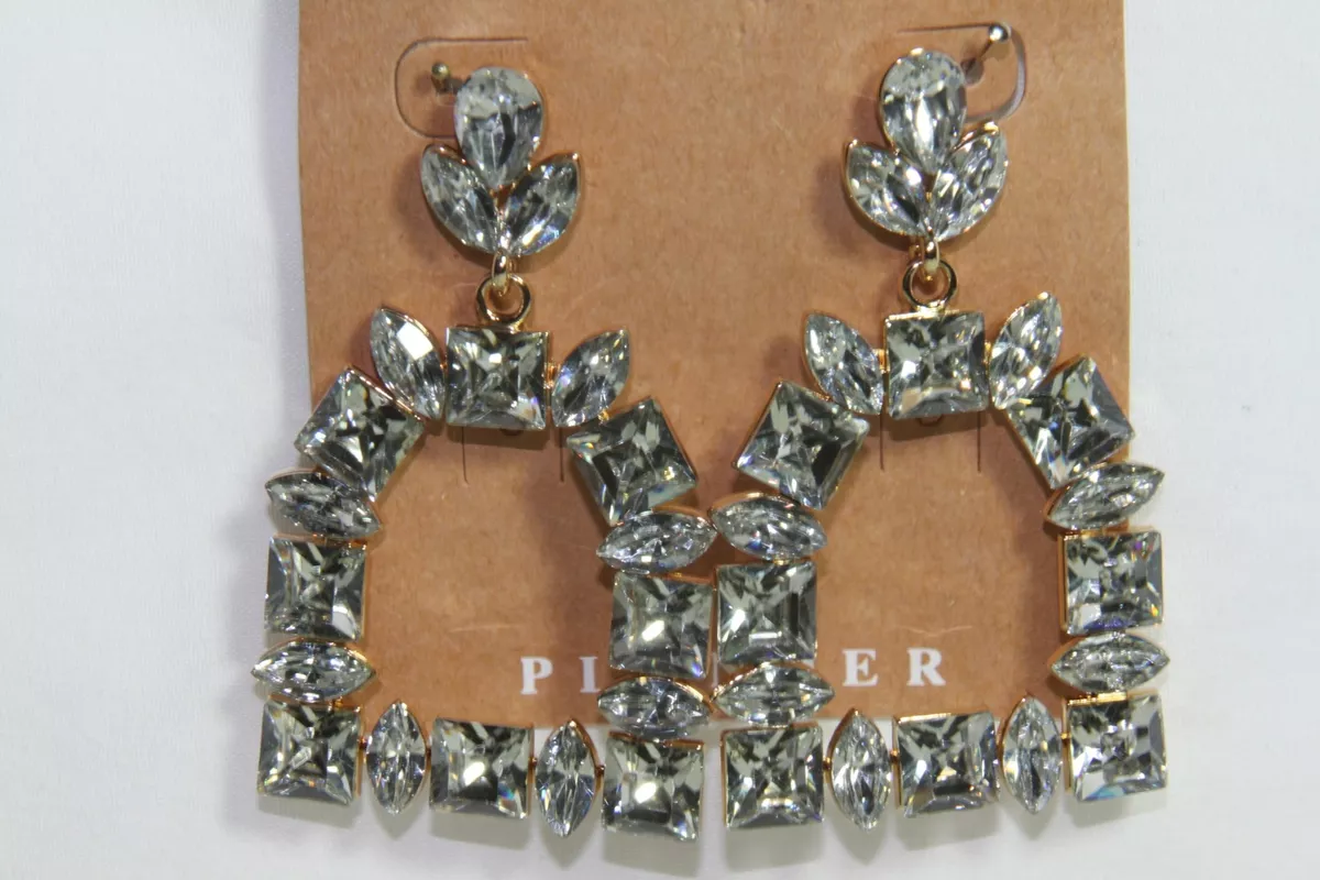Plunder Earrings new GEM ASSRTD CRYSTAL RHINESTONES SET IN