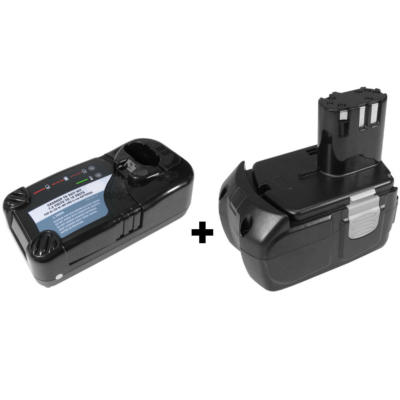 Set: Ladegerät + AKKU 14,4V Li-Ion 2000mAh für Hitachi DS14DAF2 DV14DVKS WR14DMK