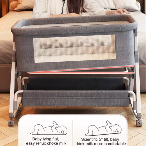 Baby Bedside Crib Sleeper Bassinet Safe Co-Sleeping Storage Bag Easy install - Picture 16 of 20