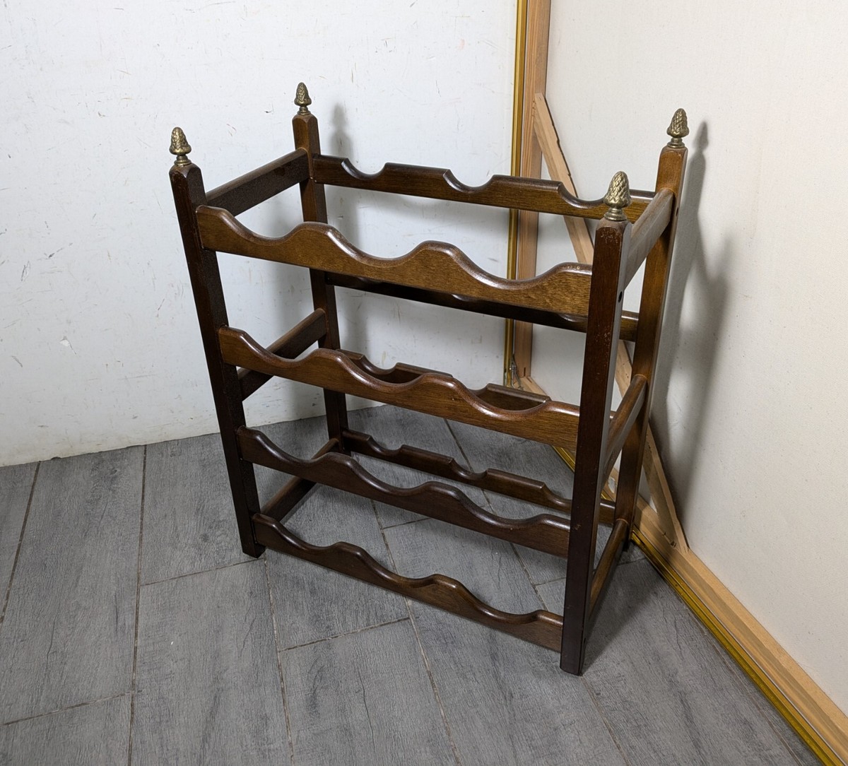 Vintage Bombay Company Wood Wine Bottle Rack - Holds 12 | eBay