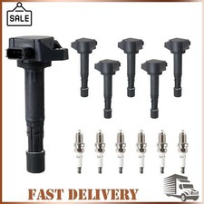 6 Ignition Coil + Spark Plug For 2003-07 Honda Pilot 1999-10 Odyssey 3.5L UF400