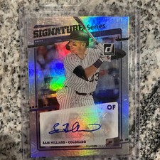 2020 Panini Donruss Diamond Kings Dual Patch Auto Sam Hilliard #DKMS-SH