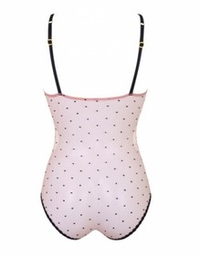 Agent Provocateur POPPIE Bodysuit L/4 NWT Nude & Black Orig. $335 [Q]