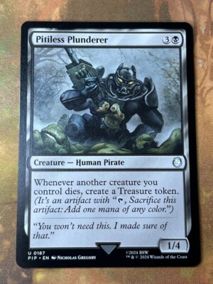 1x PITILESS PLUNDERER - Fallout - MTG - Magic the Gathering